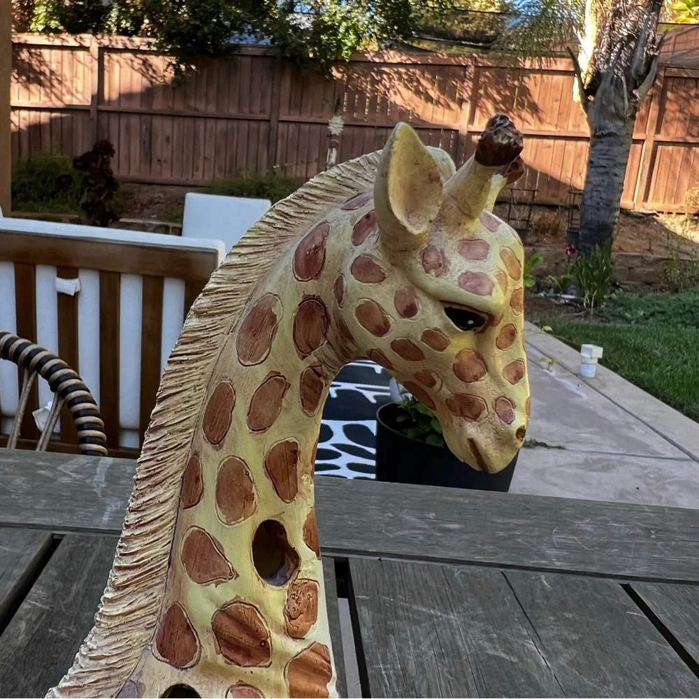 Vintage Ceramic Giraffe Small Table or Desk Lamp Safari Desk Table Night Light